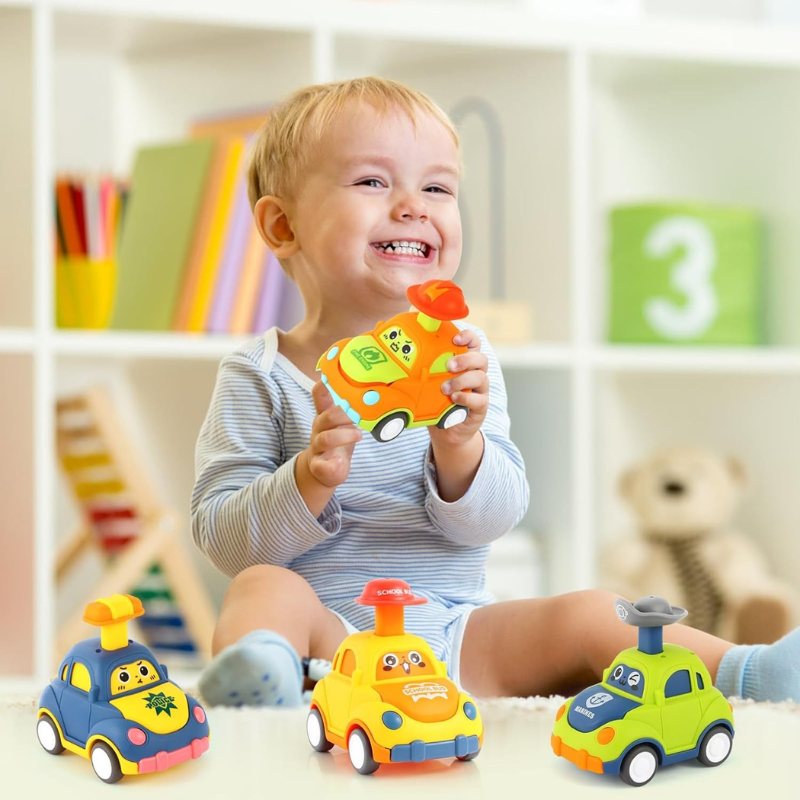 Pull Back City Vehicle Toy Car for Toddlers 1-3