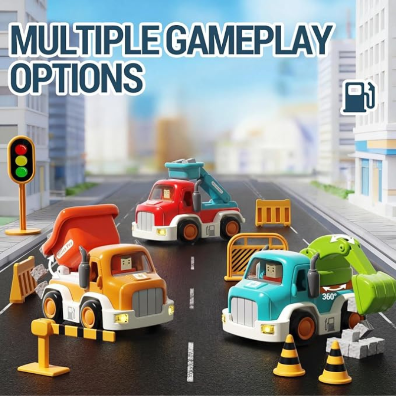 Friction Powered Light & Sound Toy Cars