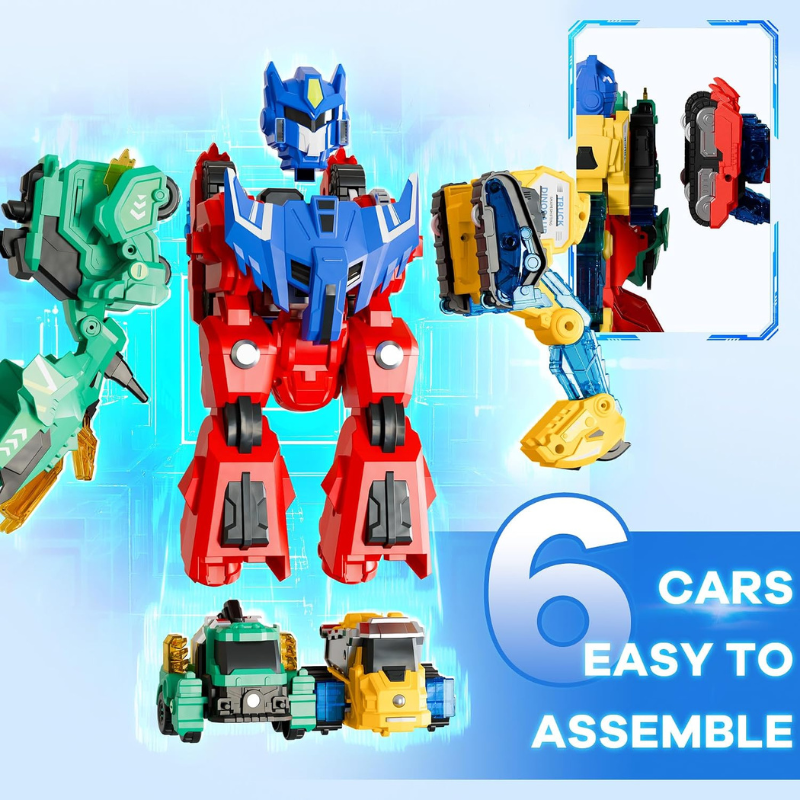 6-in-1 Dinosaur Transform Robot Toy