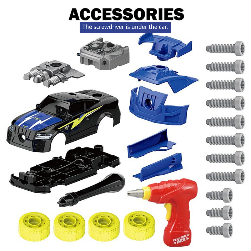 Kids' Take-Apart Car Building Toy with Lights & Sounds
