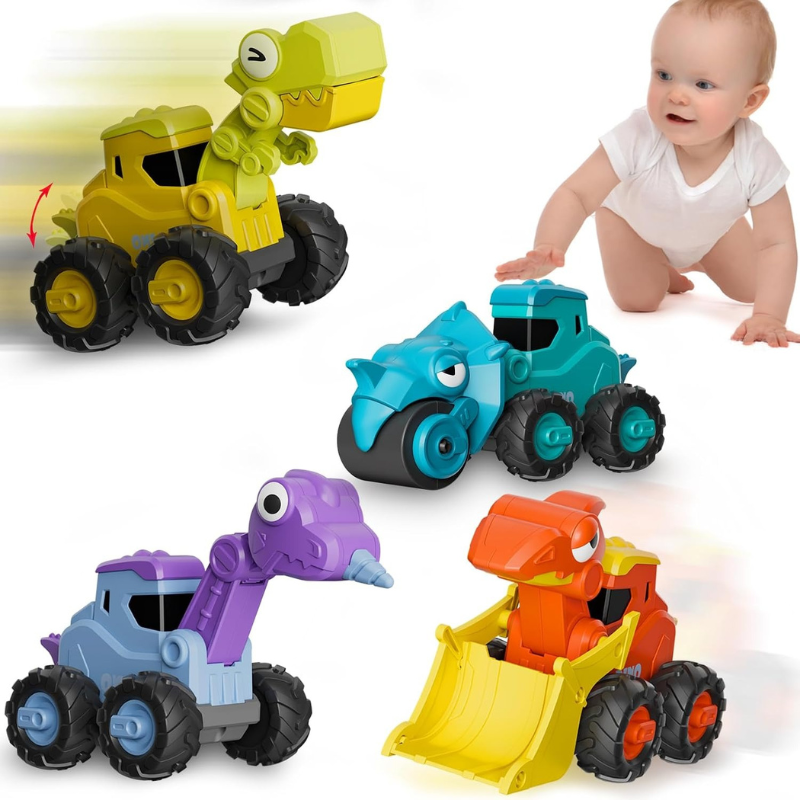 Press and Go Dino Construction Toy Car