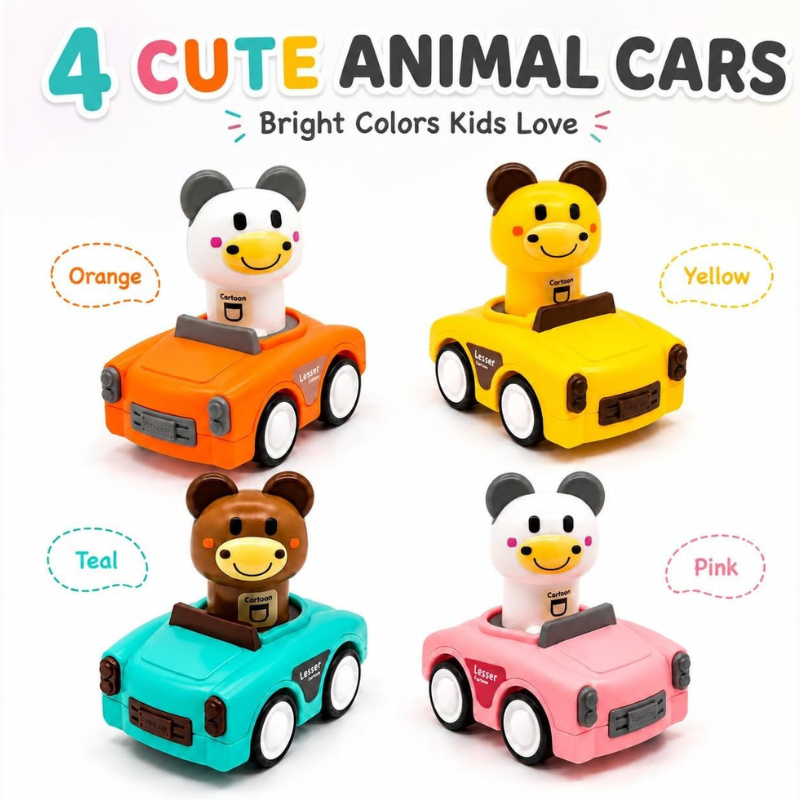 Friction Powered Push Animal Car
