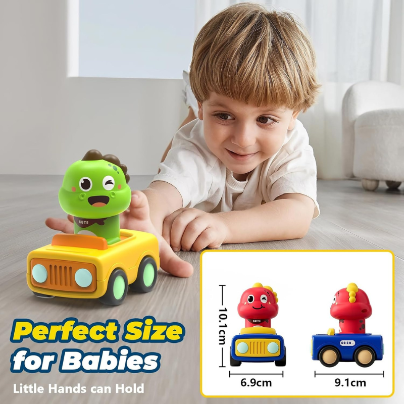 Press and Go Baby Animal Racing Car Toy for Toddlers 1-3