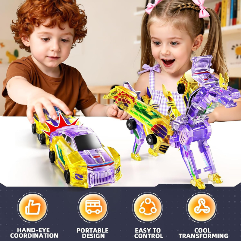 Magnet Transforming Dinosaur Car Toy