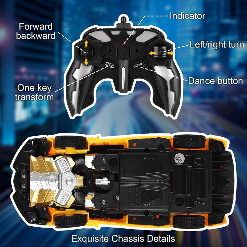 Transform Remote Control Car for Kids 4-12