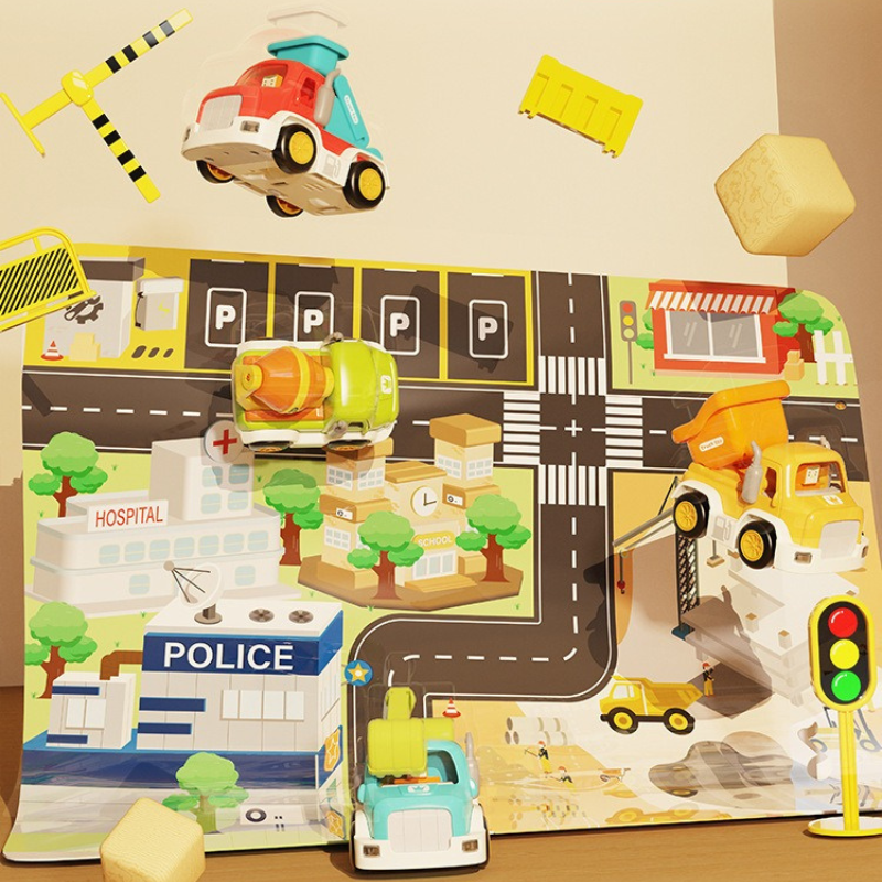 Friction Powered Light & Sound Toy Cars