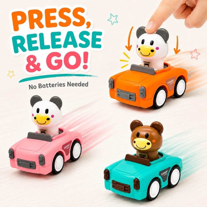 Friction Powered Push Animal Car