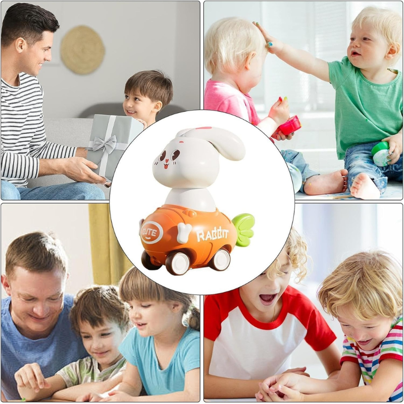 Friction Powered Rabbit Racing Car Toy