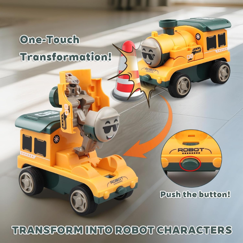 Friction Powered Stunt Car – Push and Go Toy
