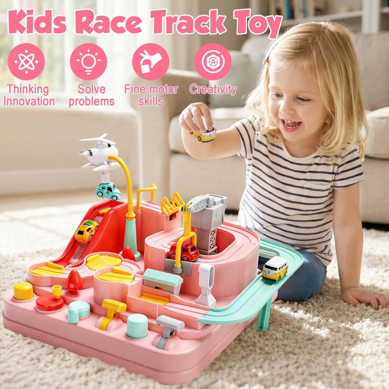 Car Race Track for Kids Ages 3-6
