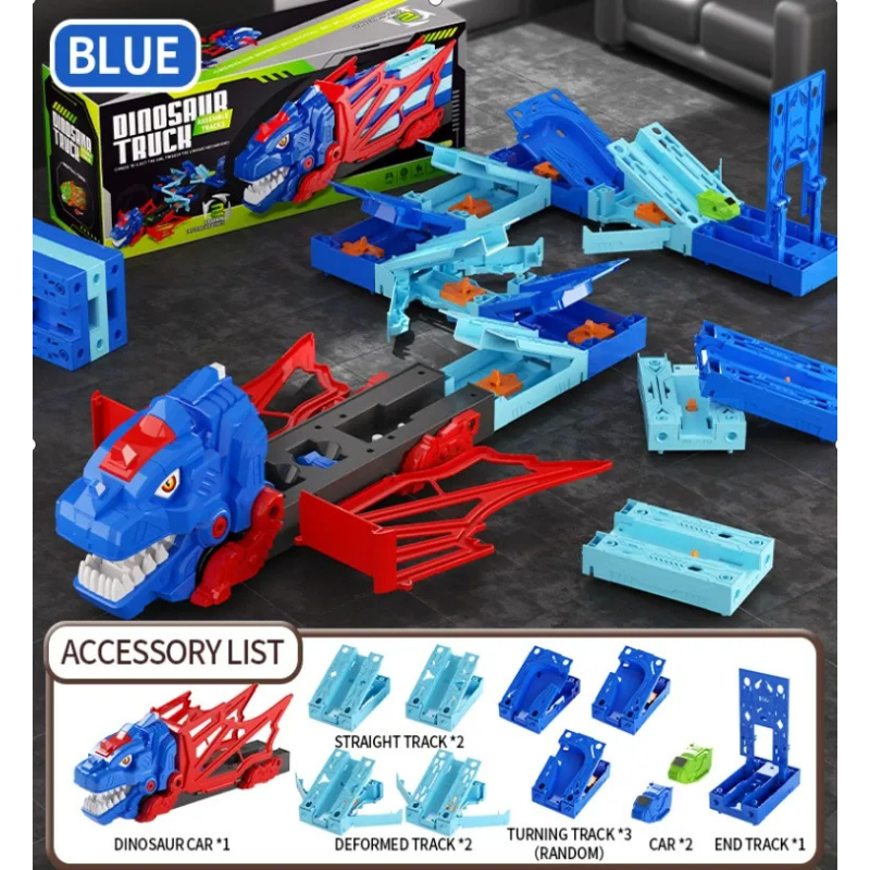 Dinosaur Track Race Car Toy Set