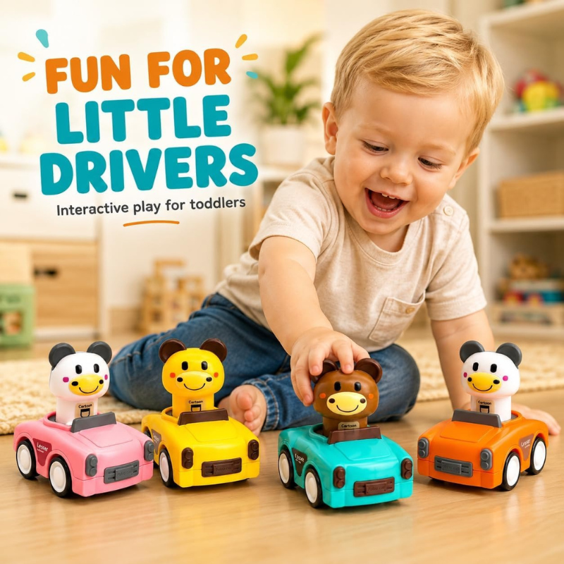 Friction Powered Push Animal Car