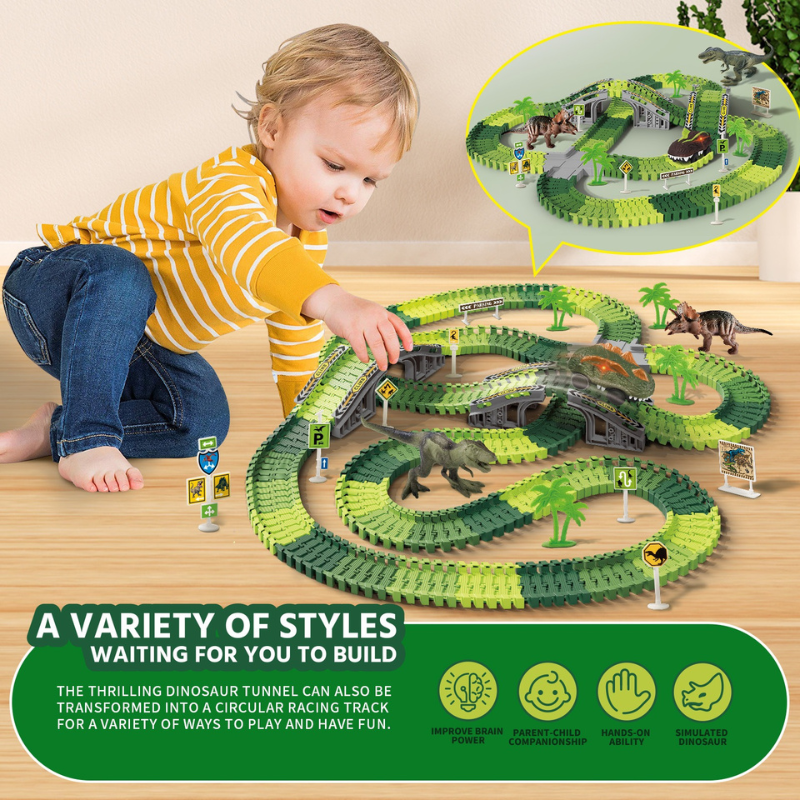 Toy Car Race Track Set Stunt Racing Playset with 360° Loop for Kids