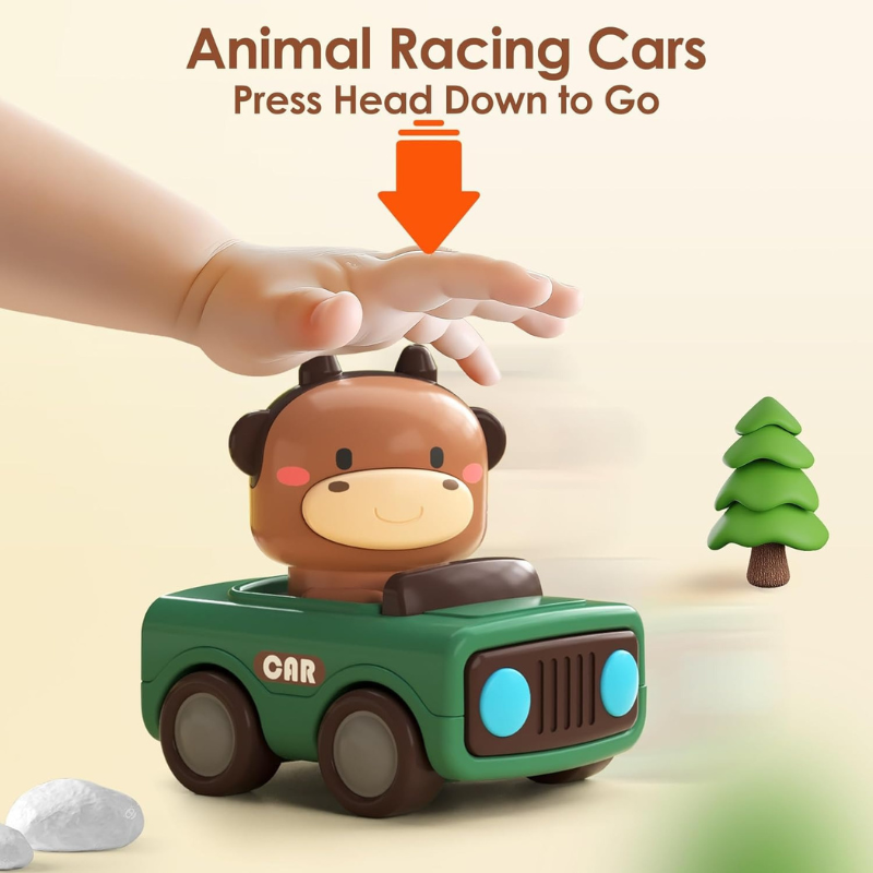 Press to Go Animal Racing Car Toy