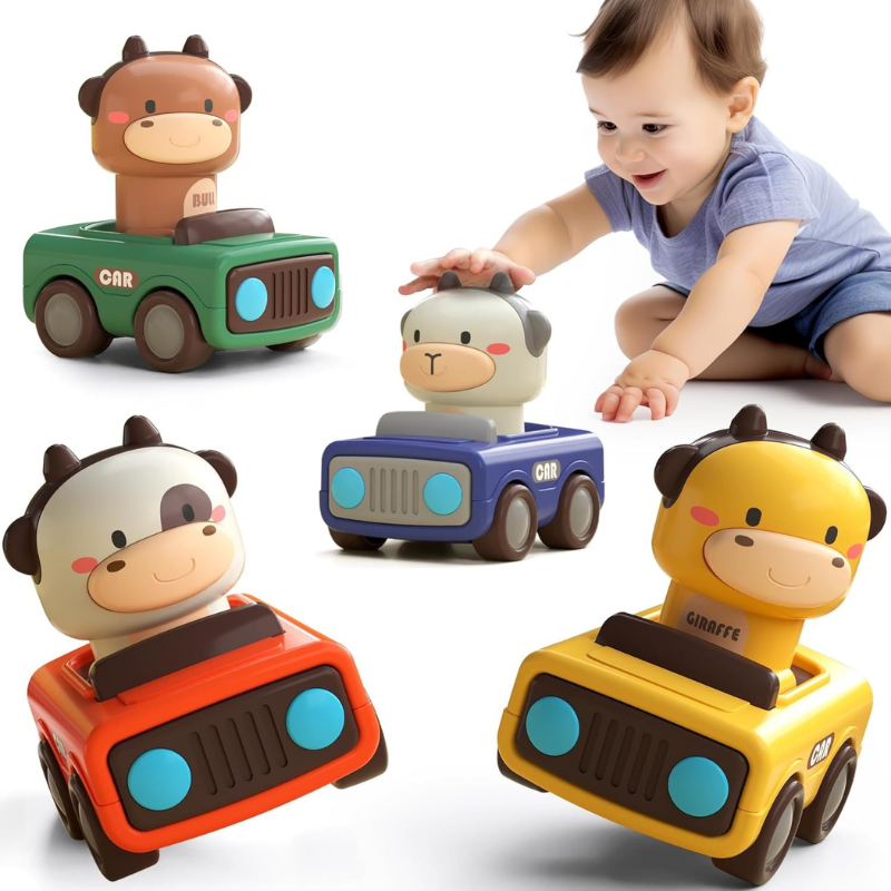 Press to Go Animal Racing Car Toy