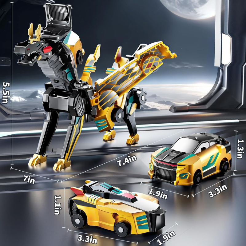 Magnet Transforming Dinosaur Car Toy
