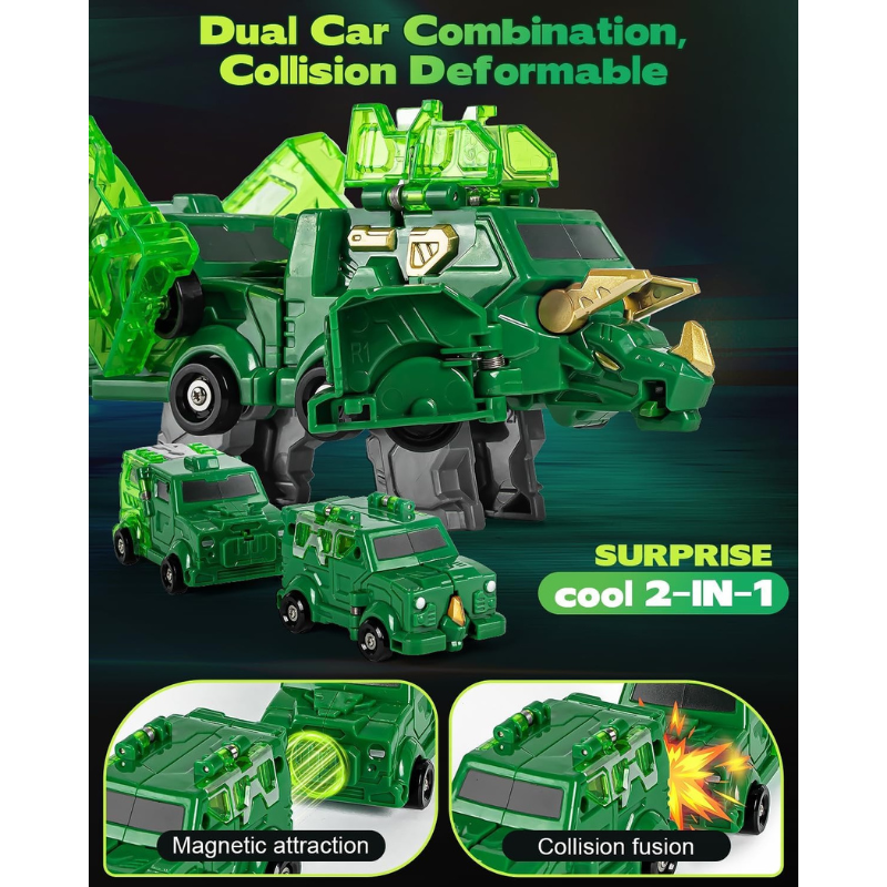 Collision Transforming Dinosaur Car Toy
