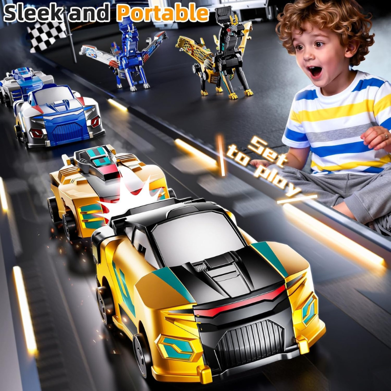 Magnet Transforming Dinosaur Car Toy
