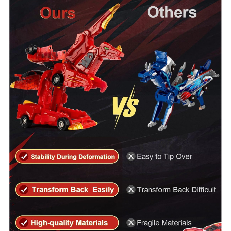 Collision Transforming Dinosaur Car Toy