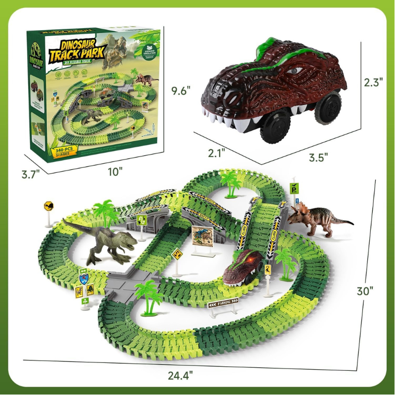 Toy Car Race Track Set Stunt Racing Playset with 360° Loop for Kids