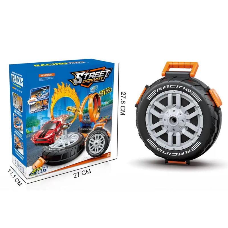 Toy Car Race Track Set Stunt Racing Playset with 360° Loop for Kids