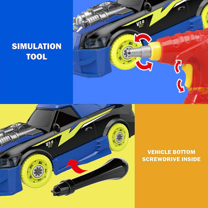 Kids' Take-Apart Car Building Toy with Lights & Sounds