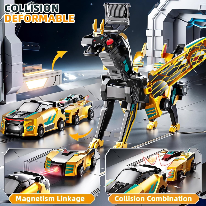 Magnet Transforming Dinosaur Car Toy