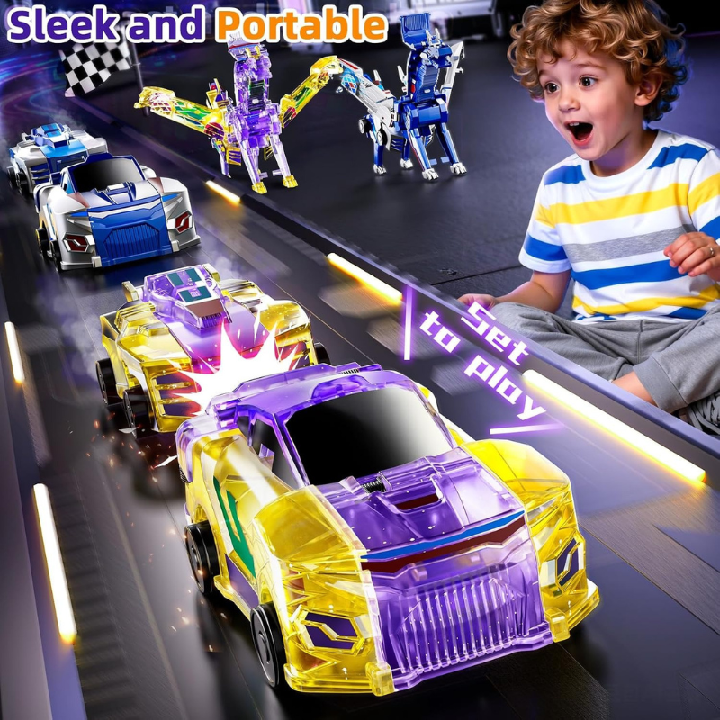 Magnet Transforming Dinosaur Car Toy