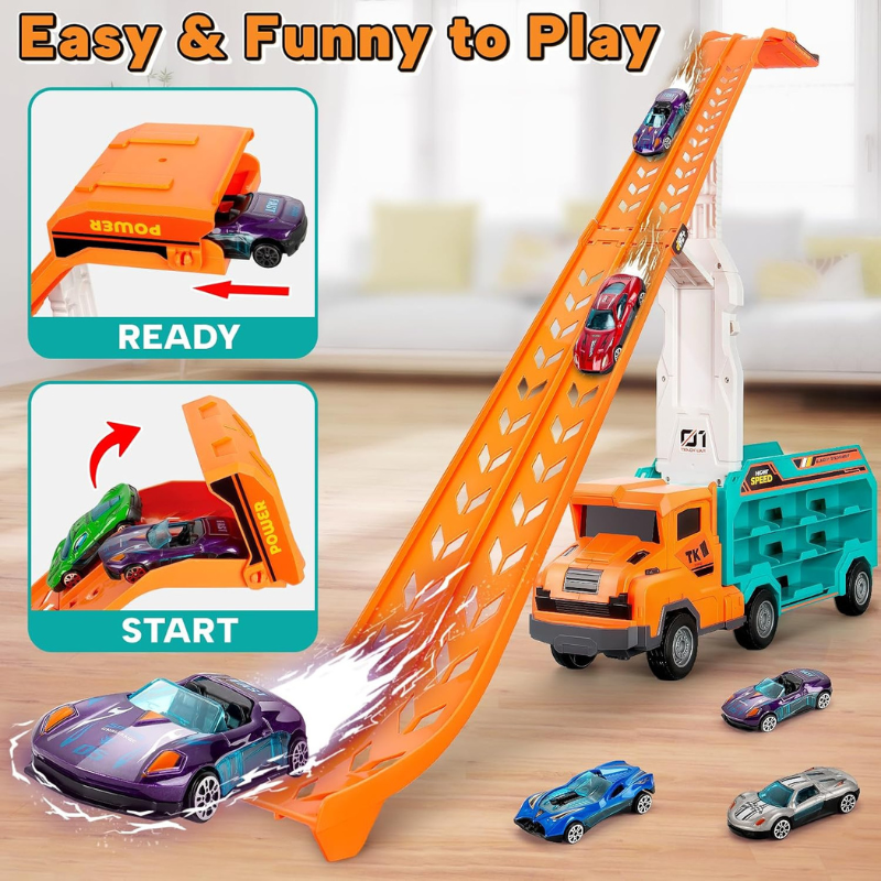 Carrier Truck Transport Car Toys for Kids 3-8