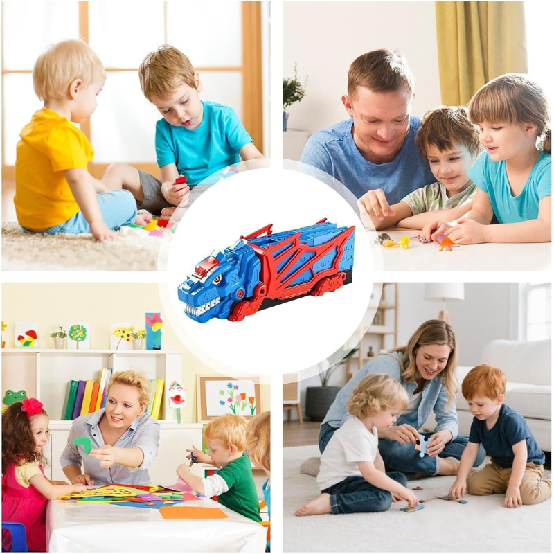 Dinosaur Track Race Car Toy Set