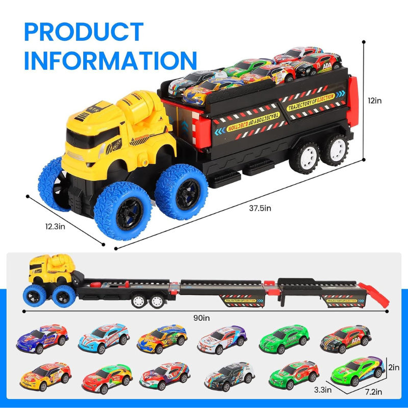 Cement Tank Truck Racer for Boys Ages 3-6