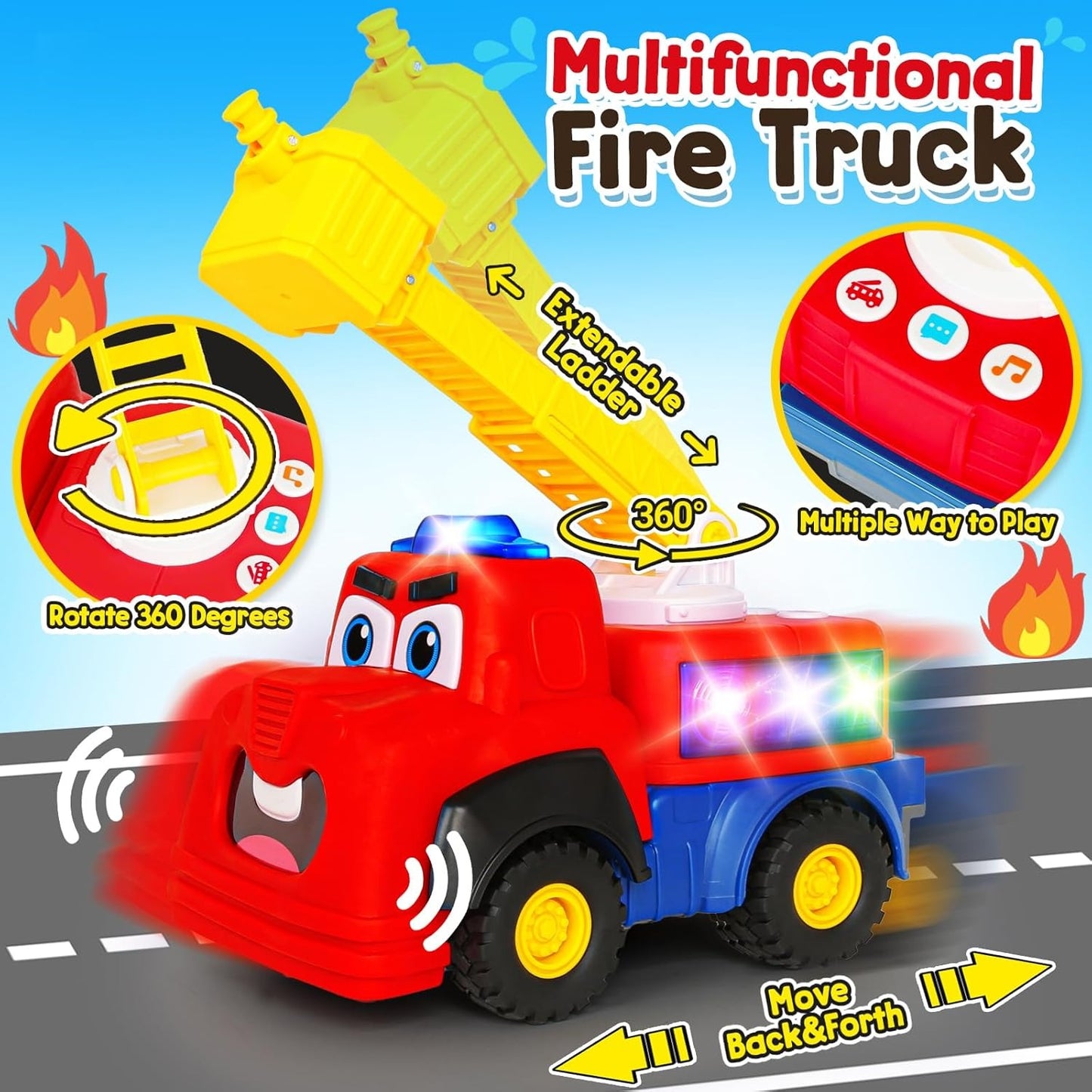 Interactive Talking Fire Truck Toy