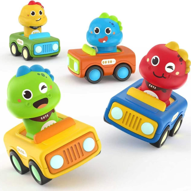 Press and Go Baby Animal Racing Car Toy for Toddlers 1-3