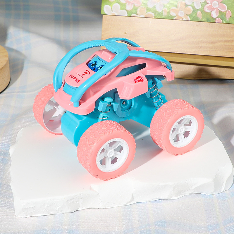 Pull Back Monster Truck Flip Stunt Car Toy for Girls Boys 2-6