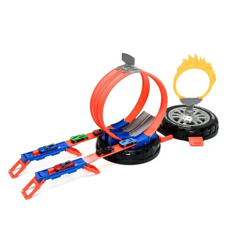 Toy Car Race Track Set Stunt Racing Playset with 360° Loop for Kids