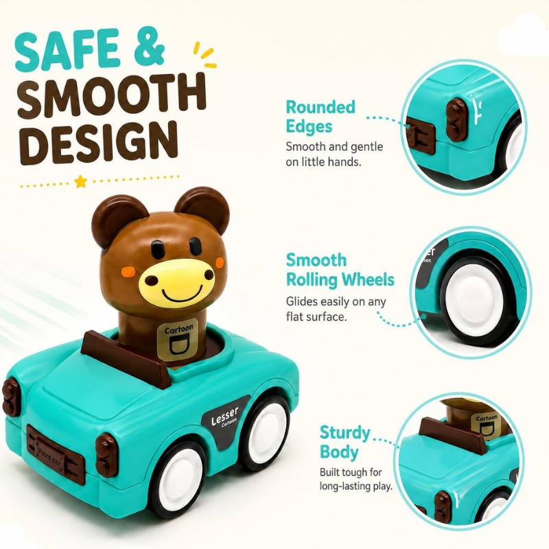 Friction Powered Push Animal Car