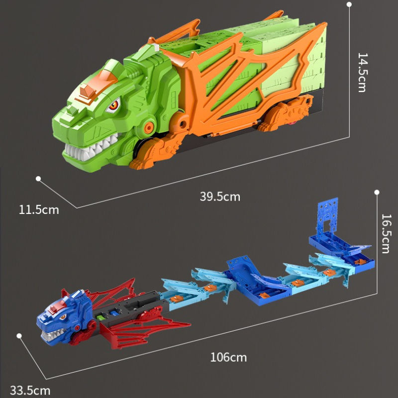 Dinosaur Track Race Car Toy Set