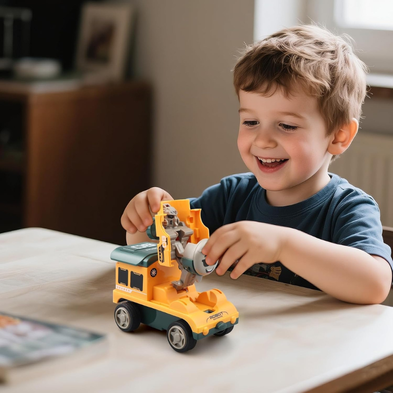Friction Powered Stunt Car – Push and Go Toy