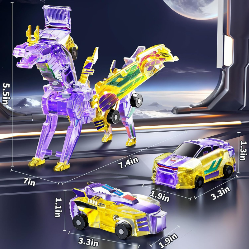 Magnet Transforming Dinosaur Car Toy