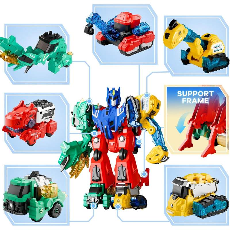 6-in-1 Dinosaur Transform Robot Toy