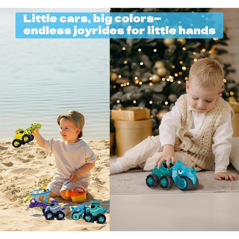 Press and Go Dino Construction Toy Car