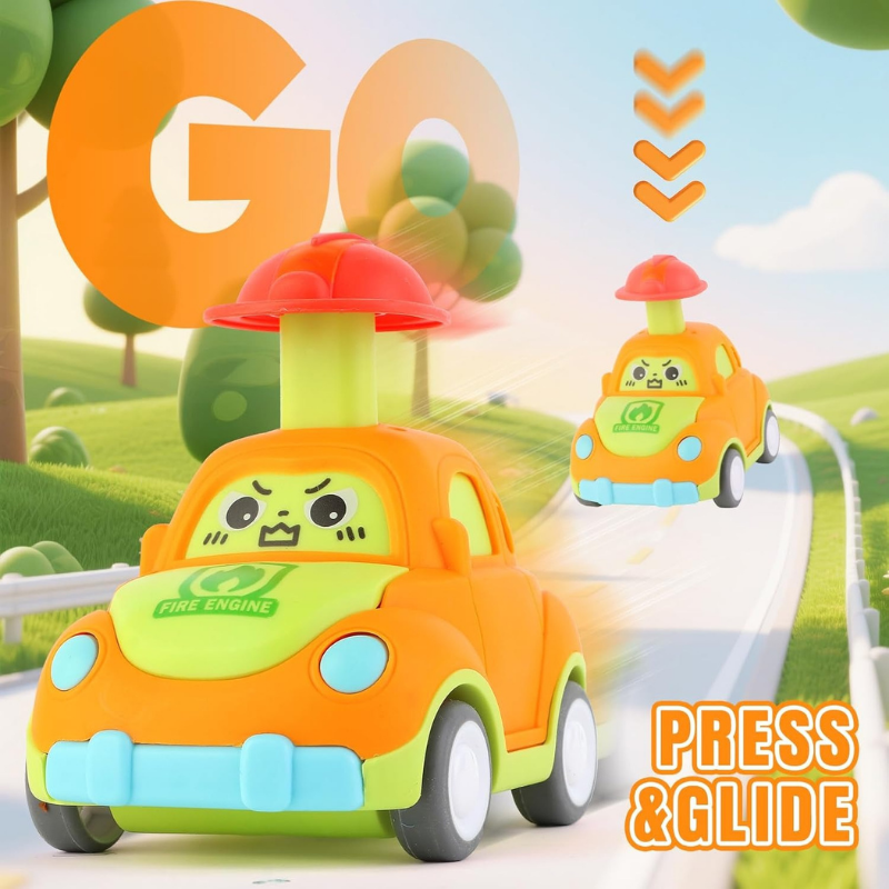 Pull Back City Vehicle Toy Car for Toddlers 1-3