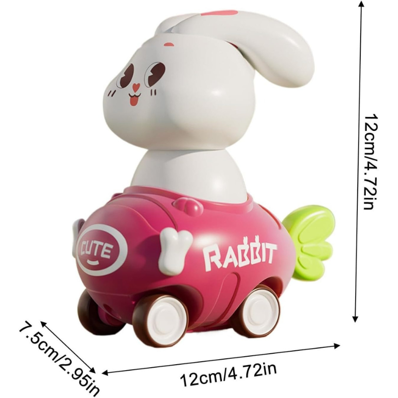 Friction Powered Rabbit Racing Car Toy