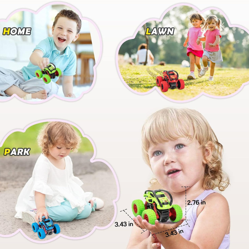Monster Truck Flip Stunt Car Toy for Boys