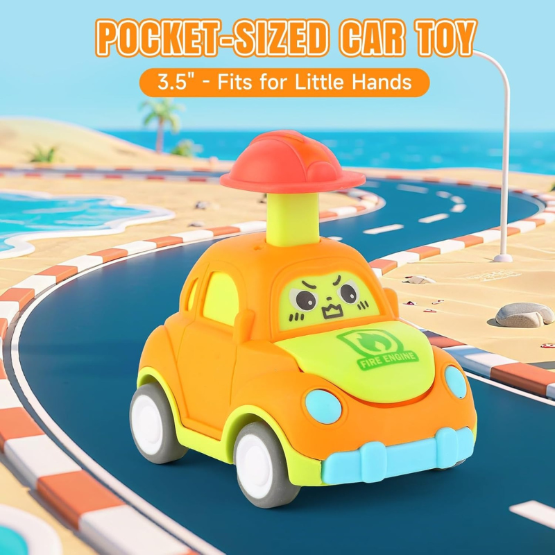 Pull Back City Vehicle Toy Car for Toddlers 1-3