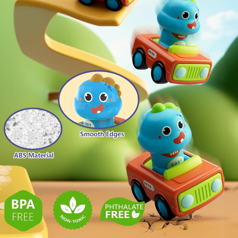 Press and Go Baby Animal Racing Car Toy for Toddlers 1-3