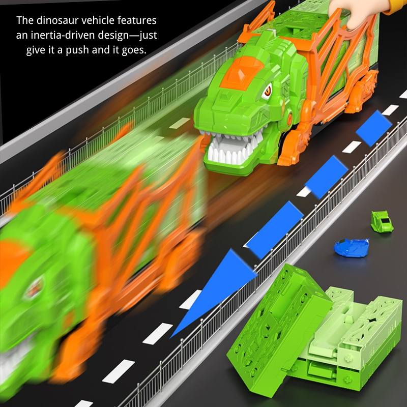 Dinosaur Track Race Car Toy Set