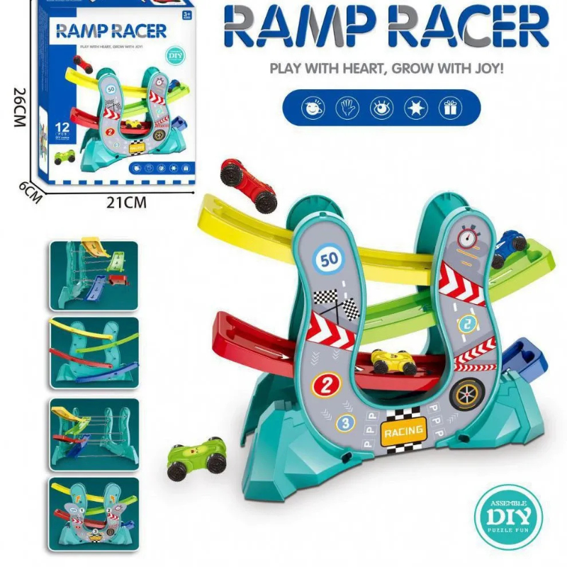 Racing Car Track Ramp Toy Playset