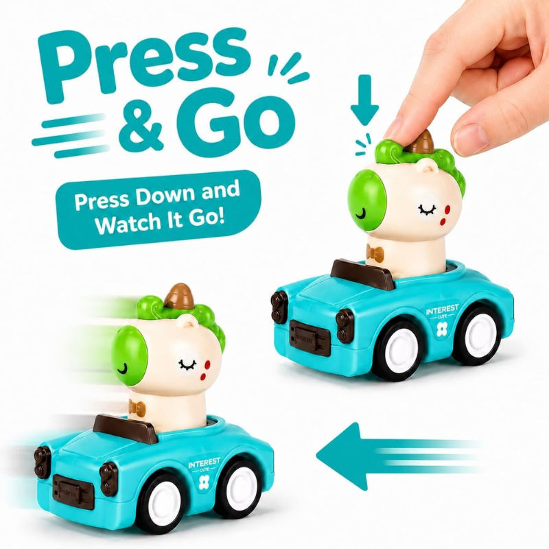 Friction Powered Push Animal Car