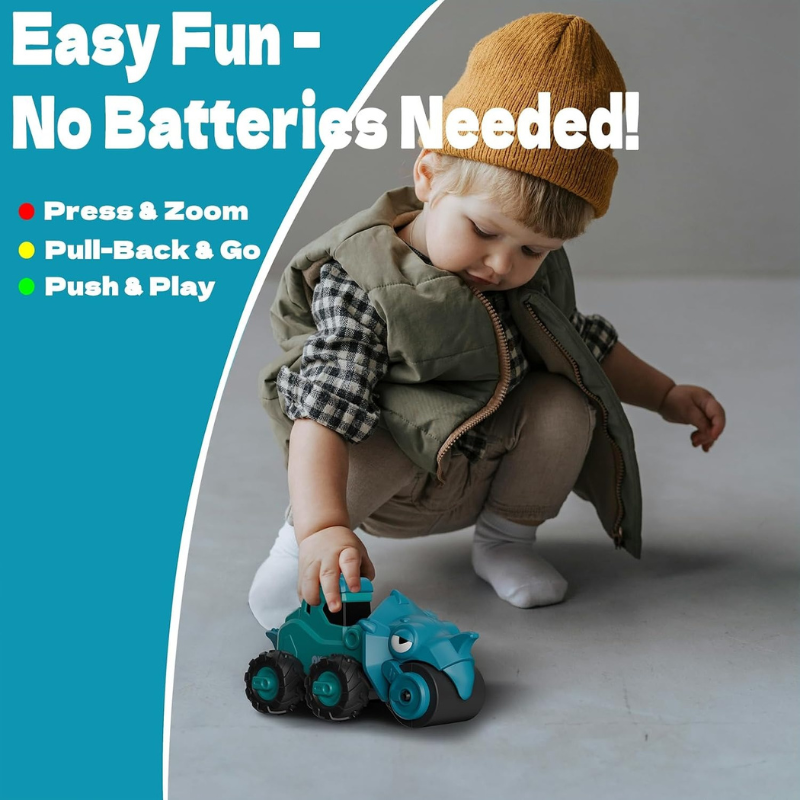 Press and Go Dino Construction Toy Car